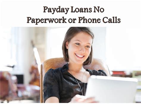 No Phone Call Payday Loan